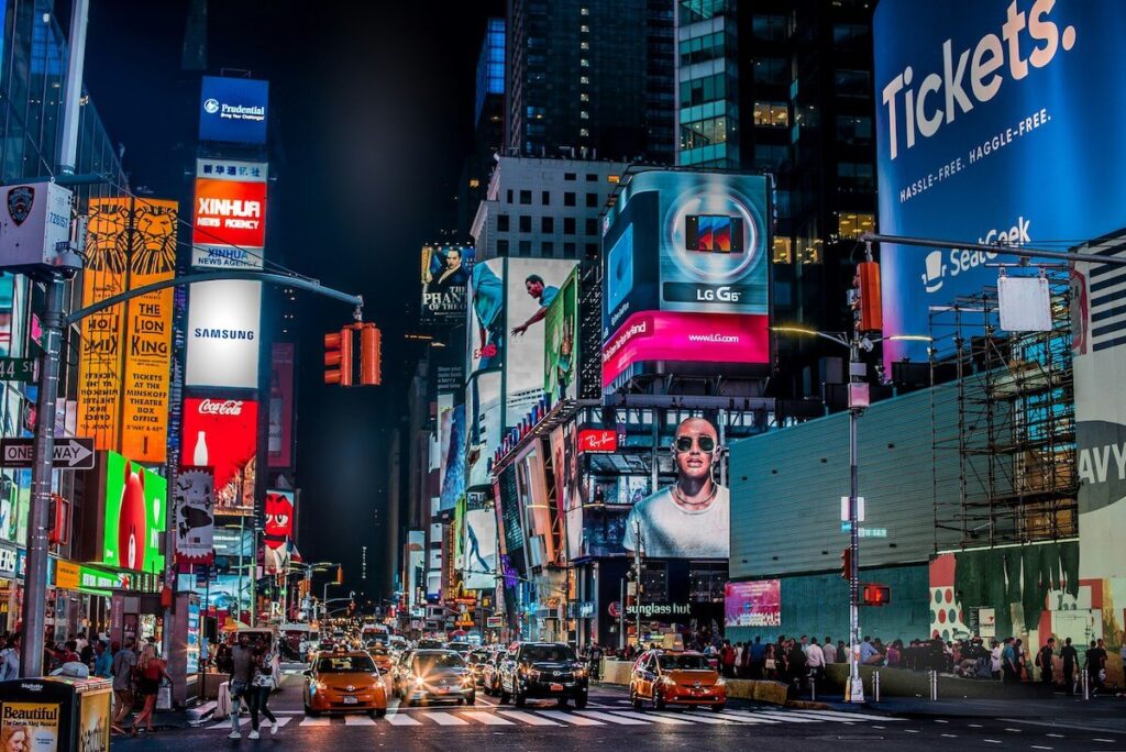 billboards on Times Square, NYC