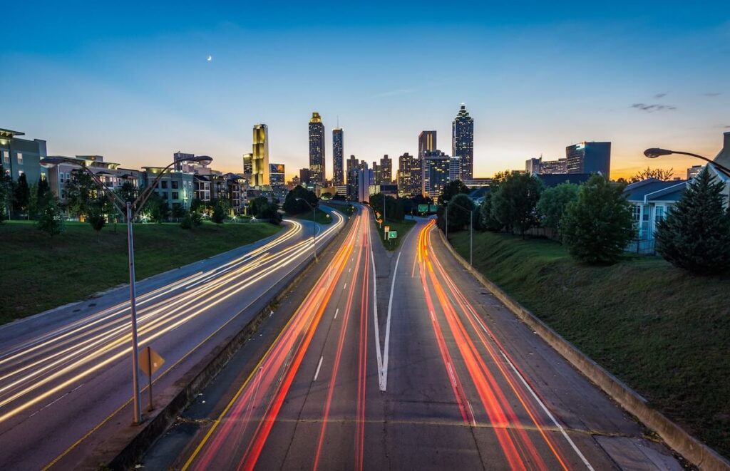 timelapse on Atlanta road