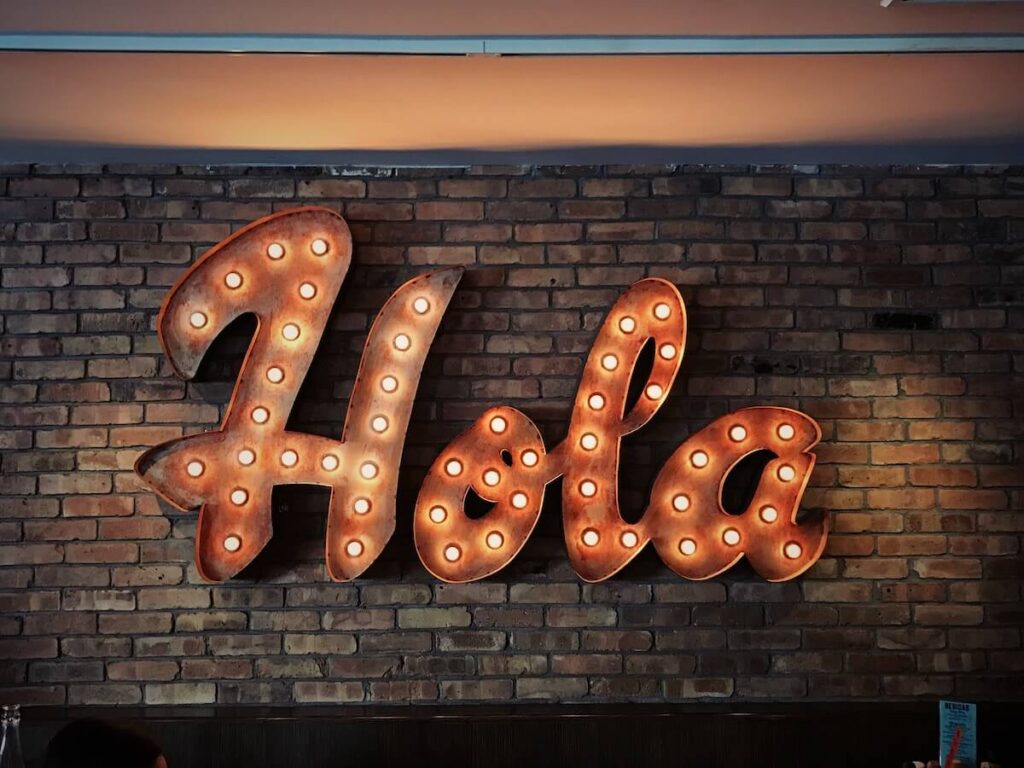 hola wall sign