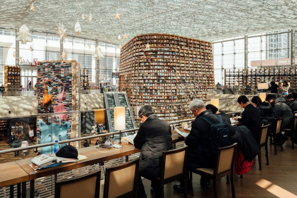 big library and bookshop in Korea