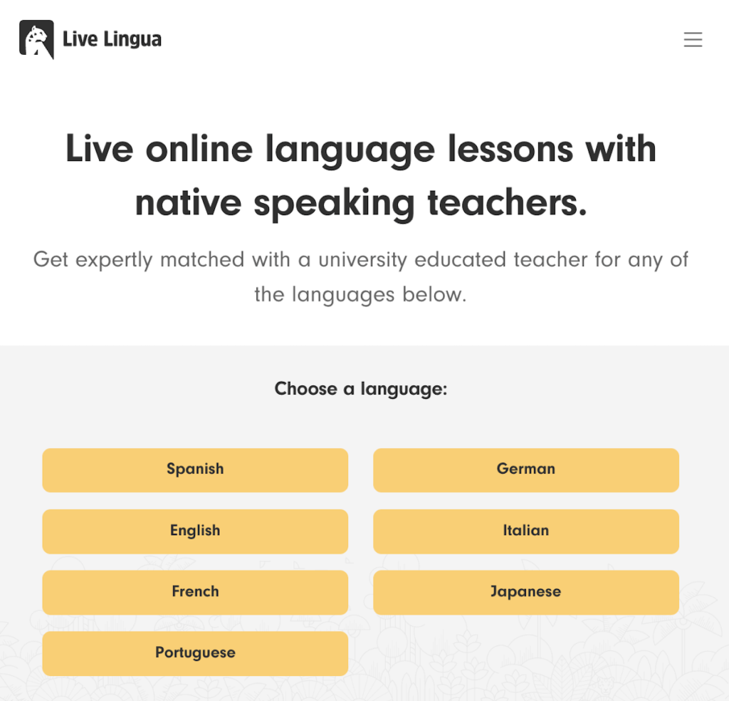Learn Japanese on Live Lingua