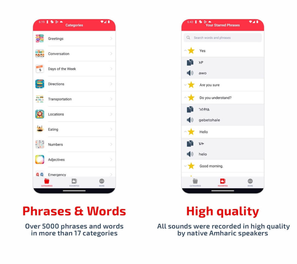 Speak Amharic app