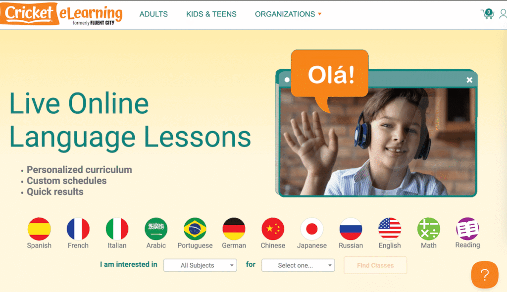 Find Spanish tutors on Cricket eLearning