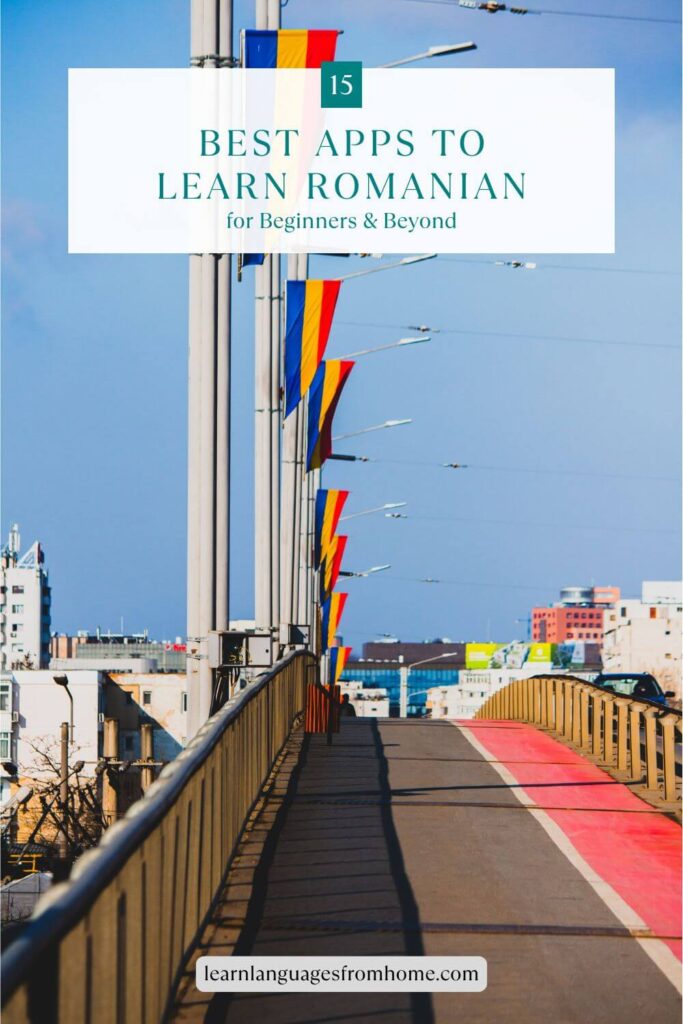 apps to learn Romanian - Pinterest image