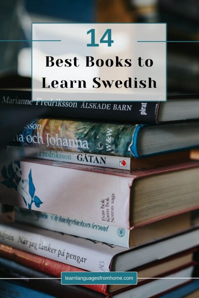 books to learn swedish - pinterest image
