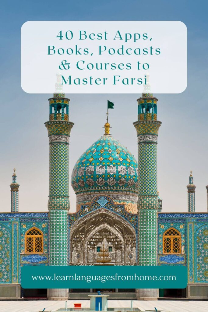 resources to learn farsi pinterest image