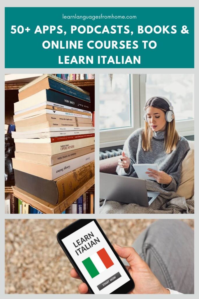 resources to learn italian pinterest image