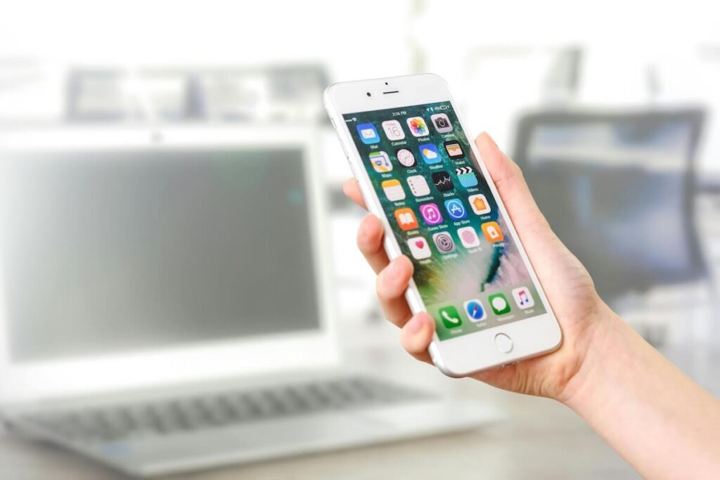 person holding mobile phone