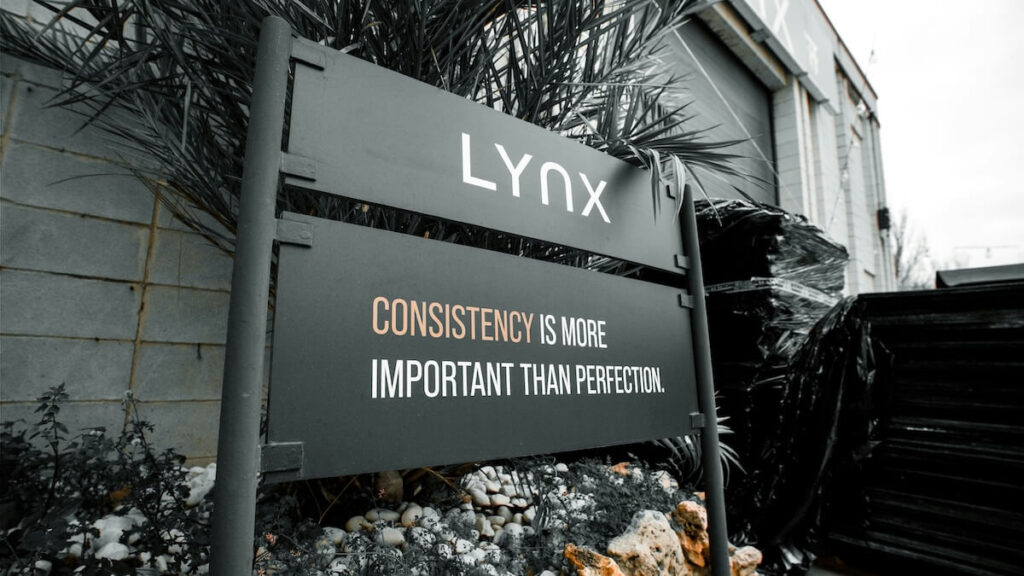 sign showing consistence over perfection
