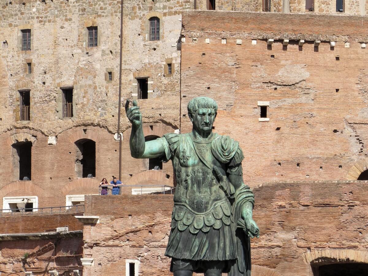 statue of Emperor Trajan in Rome