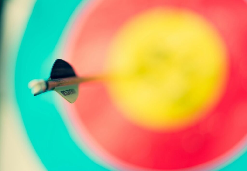 darts hitting bulls eye