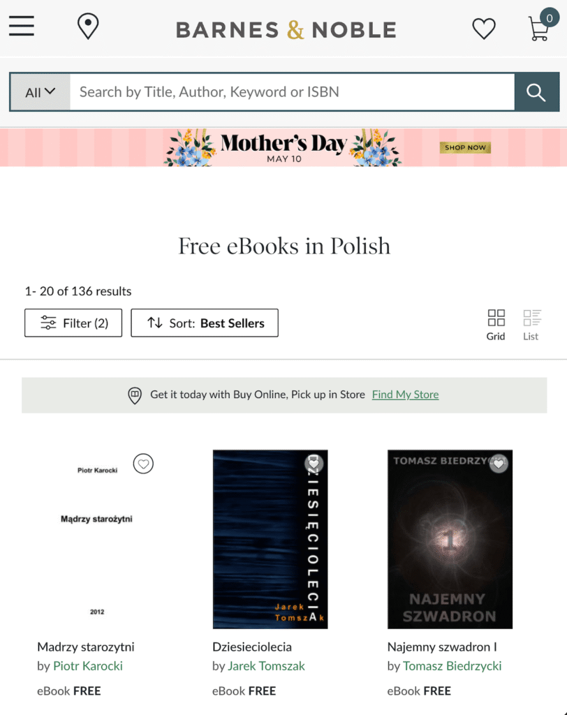 free Polish e-books on Barnes & Noble