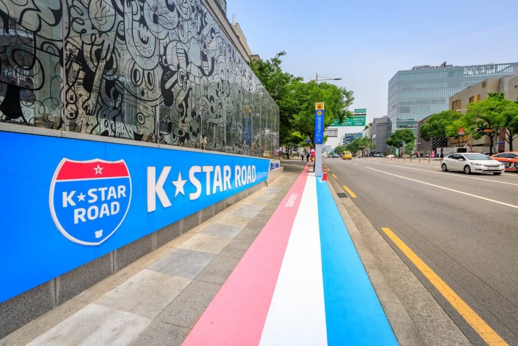 K-Star Road in Apgujeong Rodeo Station, Cheongdam