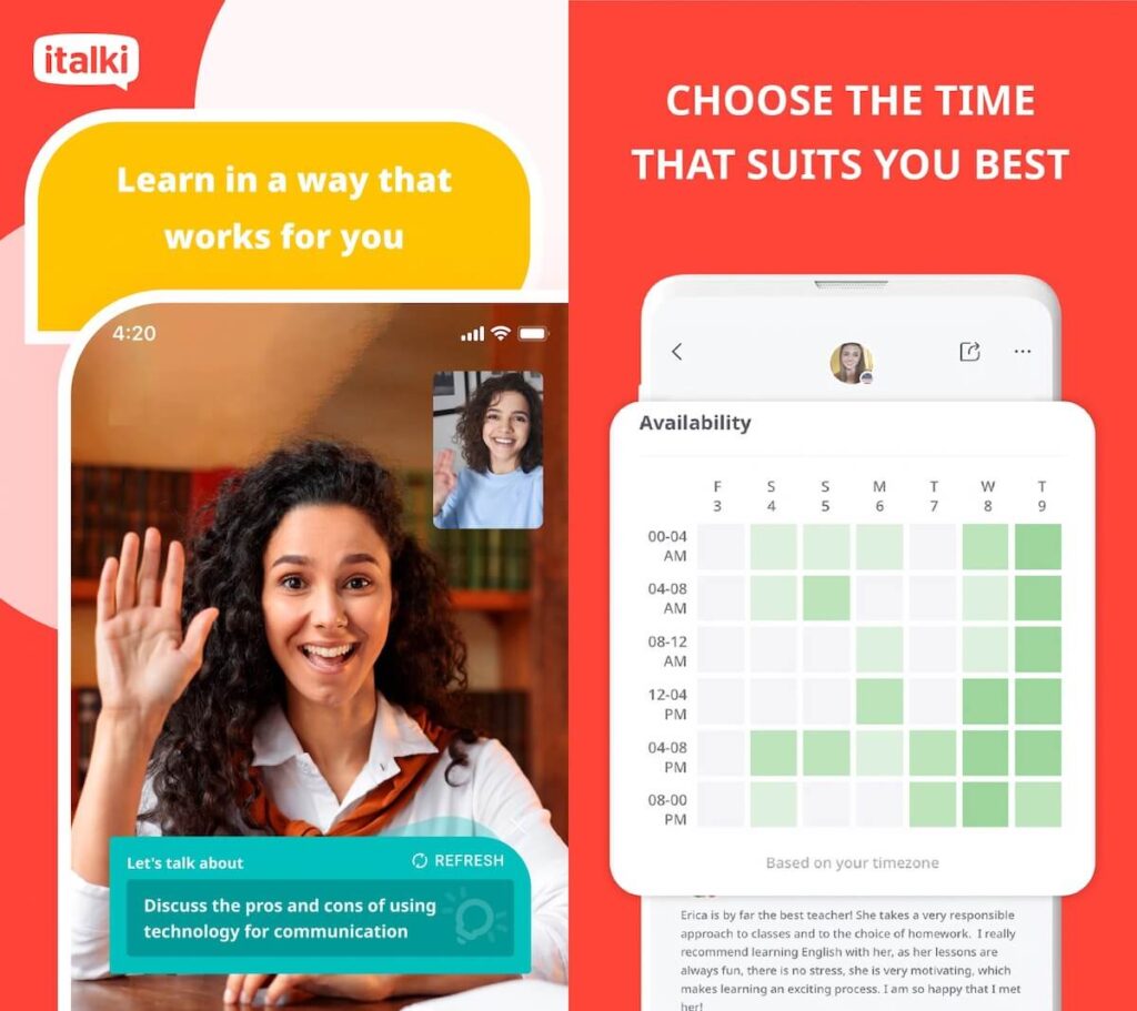 Learn languages on italki