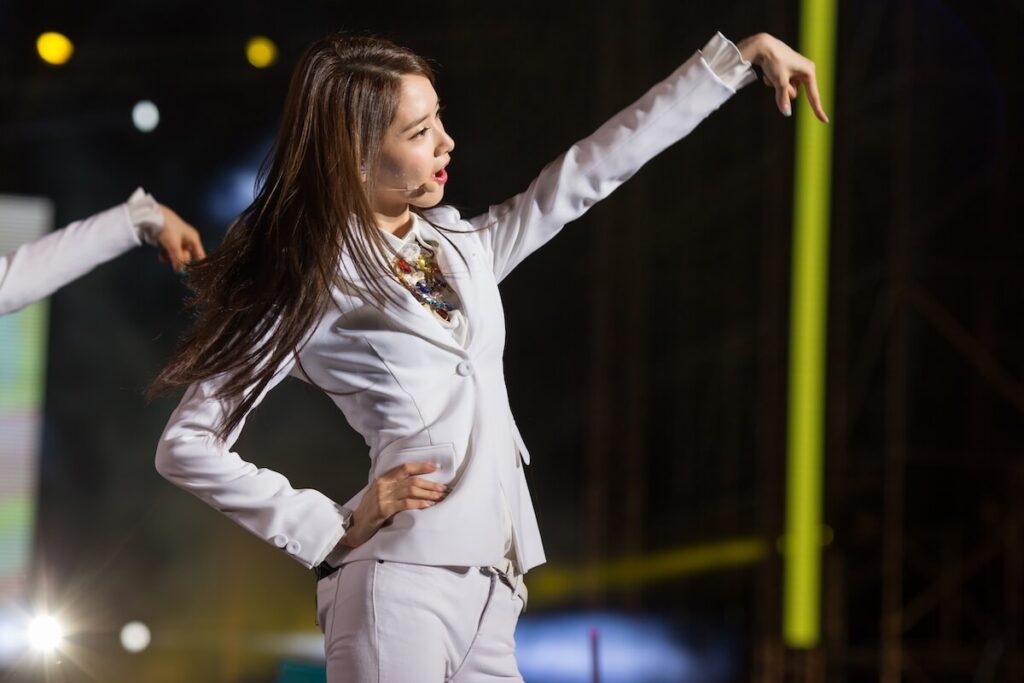 YoonA of Girls' Generation dancing on stage
